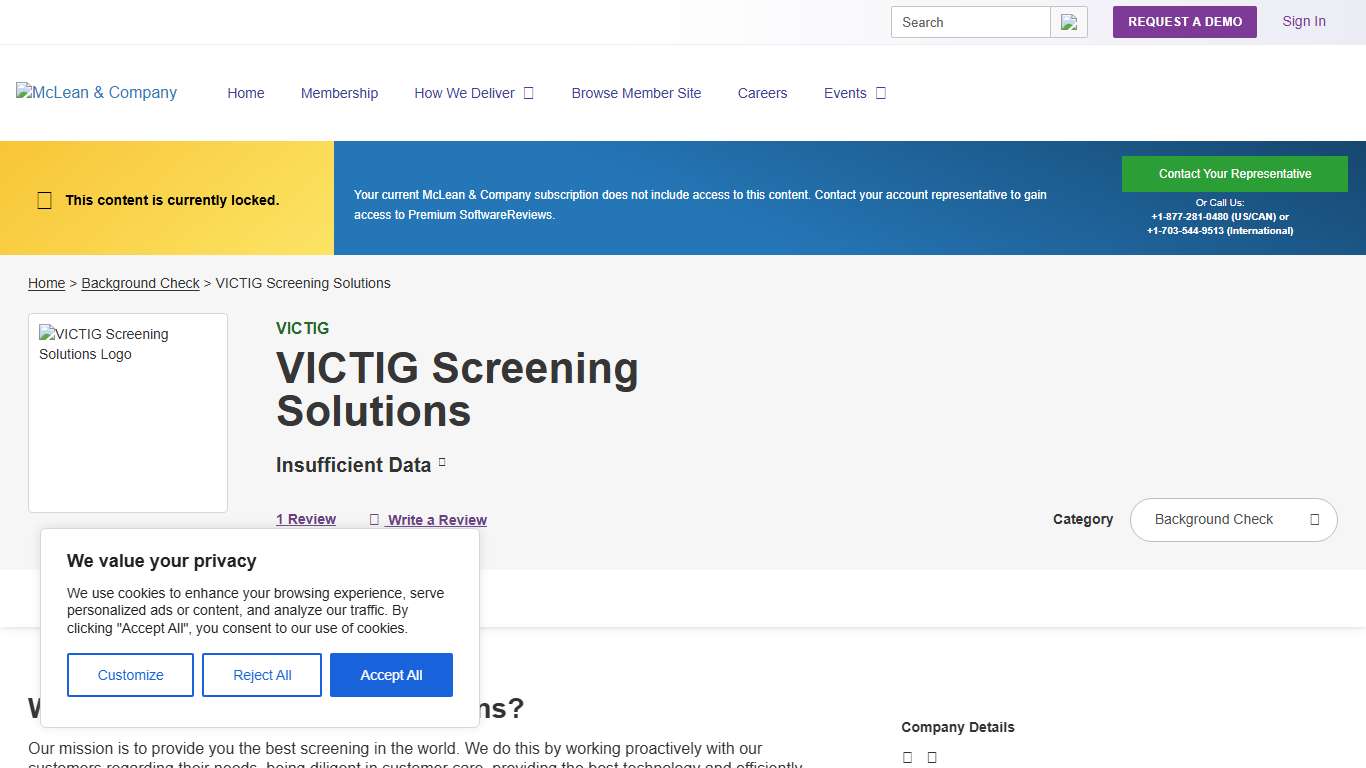 VICTIG Screening Solutions Customer Reviews 2026 Background Check